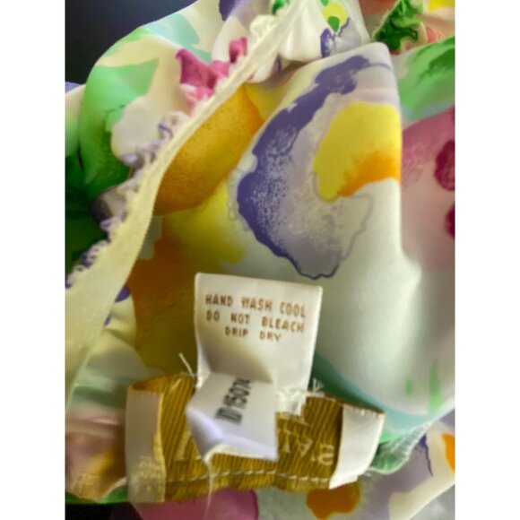 Vintage Victoria's Secret Floral‎ Two-Piece Pajama Short Set Large Eighties Rock - Picture 9 of 13